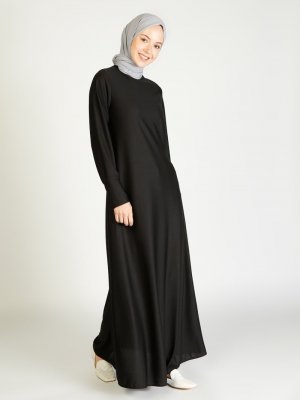Siyah Cep Detaylı Elbise
