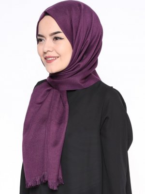 Mürdüm İnce Paşmina Şal
