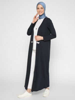 Lacivert Pamuk Kumaştan Kap