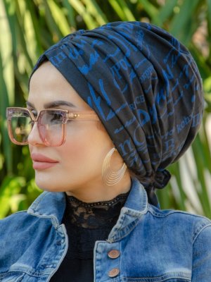 Siyah Mavi Tokalı Bone