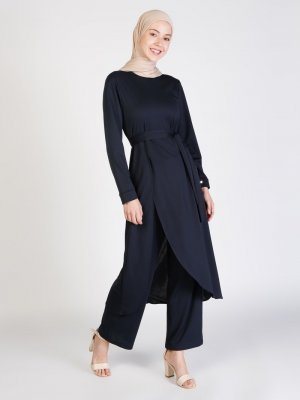 Lacivert Tunik&Pantolon İkili Takım Lacivert Tunik&Pantolon İkili Takım