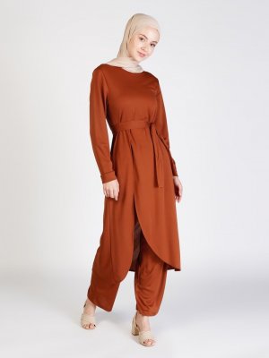 Taba Tunik&Pantolon İkili Takım Taba Tunik&Pantolon İkili Takım