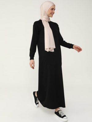 Siyah Basic Spor Elbise