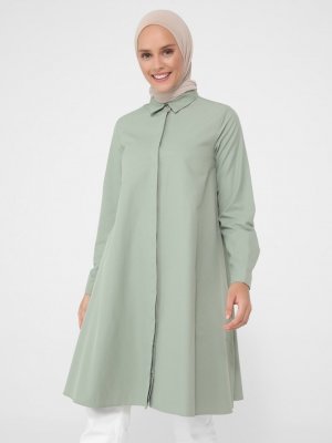 Kekik Gizli Patlı Oversize Pamuklu Tunik Kekik Gizli Patlı Oversize Pamuklu Tunik
