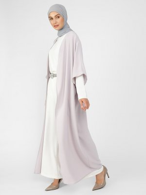 Lila Yarım Kollu Aerobin Ferace