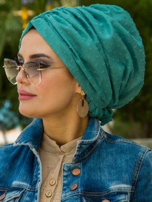 Yeşil Sade Hazır Türban