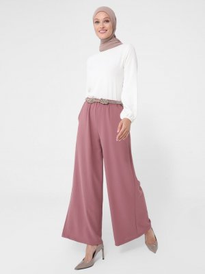 Açık Mürdüm Beli Lastikli Aerobin Pantolon Etek Açık Mürdüm Beli Lastikli Aerobin Pantolon Etek