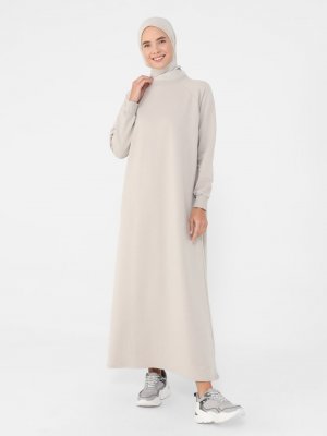 Lila Gri Basic Spor Elbise Lila Gri Basic Spor Elbise