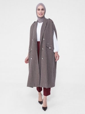 Bordo Ekru Ekose Panço