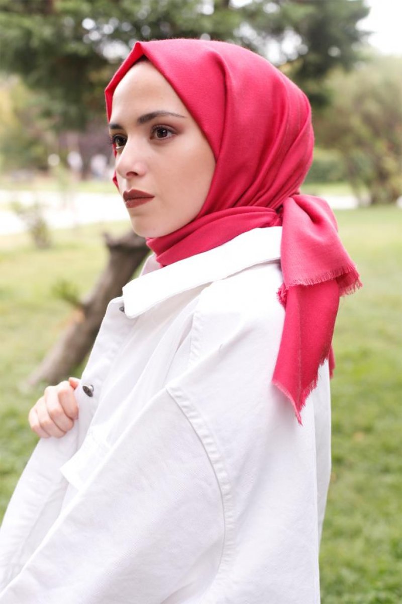 Guzz Nar Çiçeği Soft Twill Pamuk Şal