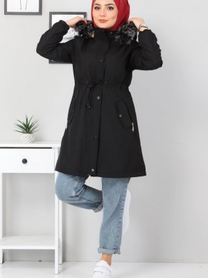 Siyah Kısa Bondit Mont