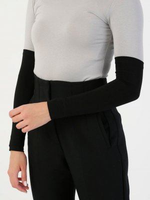 Siyah İnci Tüllü Penye Kolluk Siyah İnci Tüllü Penye Kolluk