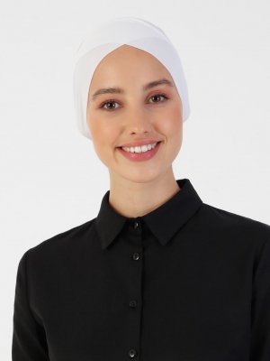 Beyaz Nefes Alan Kumaş Pratik Çapraz Boru Bone Beyaz Nefes Alan Kumaş Pratik Çapraz Boru Bone