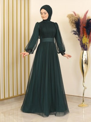 Petrol Sükse Abiye Elbise