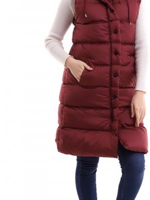 Bordo Düz Dikişli Şişme Yelek Bordo Düz Dikişli Şişme Yelek