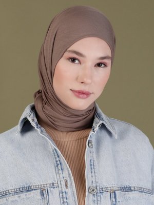 Koyu Vizon Penye Eşarp Koyu Vizon Penye Eşarp