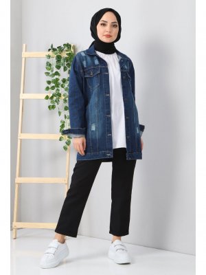 Koyu Kot Düğmeli Ceket