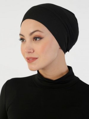 Siyah Jersey Düz Lüks Bone Siyah Jersey Düz Lüks Bone