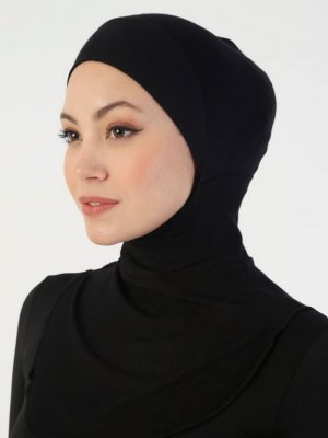Siyah Hijab Boyunlu Bone Siyah Hijab Boyunlu Bone