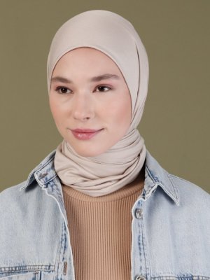 Açık Vizon Penye Eşarp Açık Vizon Penye Eşarp