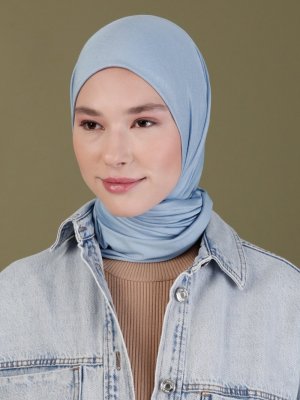 Bebe Mavisi Penye Eşarp Bebe Mavisi Penye Eşarp