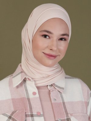 Açık Bej Penye Eşarp