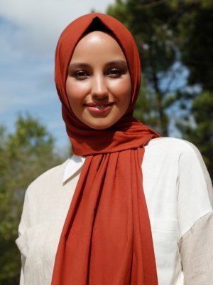 Kiremit Organik Pamuk Şal