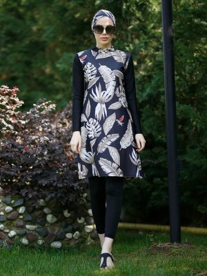 Siyah Tam Kapalı Mayo