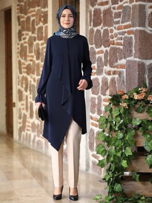 Lacivert Nisa Tunik & Pantolon İkili Takım Lacivert Nisa Tunik & Pantolon İkili Takım