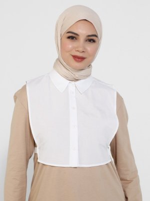 Beyaz Pamuk Kumaşlı Tunik