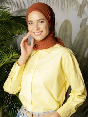 Kiremit Pamuksu Jazz Eşarp