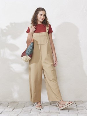 Karamel Duck Keten Salopet Tulum Karamel Duck Keten Salopet Tulum