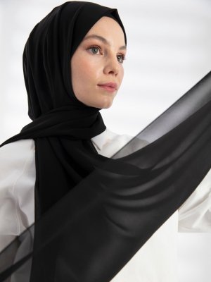 Siyah Şifon Şal