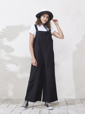 Siyah Duck Keten Salopet Tulum Siyah Duck Keten Salopet Tulum