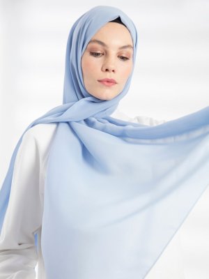Bebe Mavisi Şifon Şal