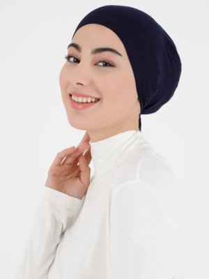 Lacivert Likralı Bağlamalı Bone Lacivert Likralı Bağlamalı Bone