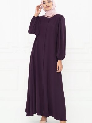 Mürdüm Büzgü Detaylı Ferace