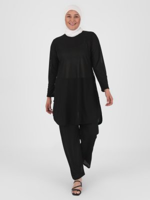 Siyah Tunik & Pantolon İkili Takım Siyah Tunik & Pantolon İkili Takım