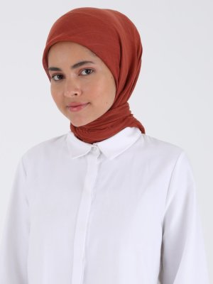 Taba Düz Flamlı Eşarp