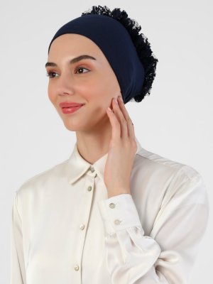 Lacivert Fırfırlı Bone Lacivert Fırfırlı Bone