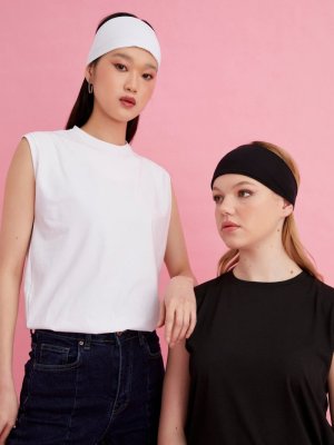 2'li Paket Bandana Seti Siyah Beyaz