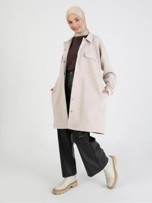 Taş Scuba Cep Detaylı Çıtçıtlı Kap