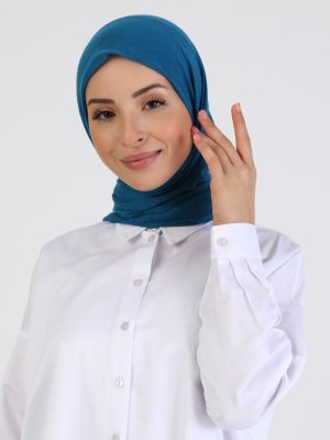 Petrol 120 Cm Flamlı Eşarp