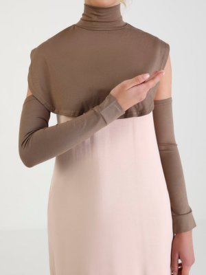 Çıtçıt Yakalık Kolluk Set Koyu Vizon Çıtçıt Yakalık Kolluk Set Koyu Vizon