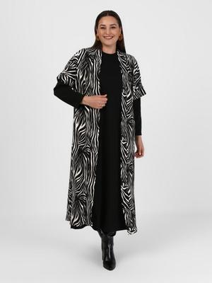 Siyah Büyük Beden Elbise & Ferace İkili Takım Siyah Büyük Beden Elbise & Ferace İkili Takım