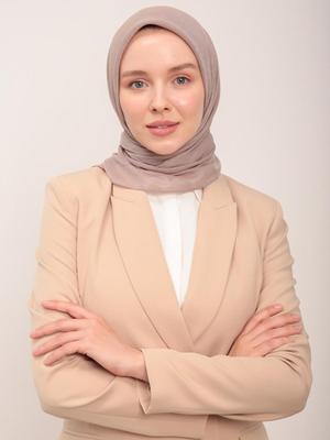 Açık Vizon Pamuk Eşarp