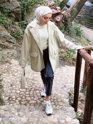 Taş Rengi Deri Ceket