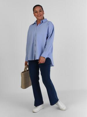 Mavi Büyük Beden Denim Pantolon Mavi Büyük Beden Denim Pantolon