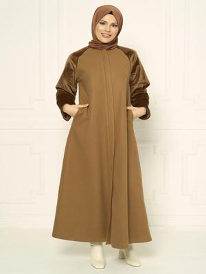 Taba Kolları Tay Tüylü Kışlık Ferace