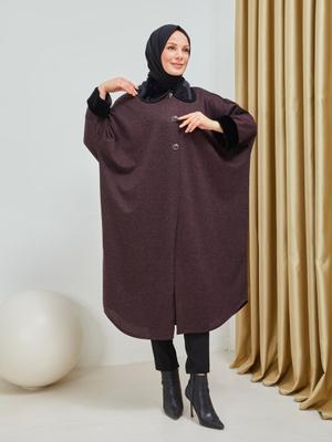 Bordo Düğmeli Panço